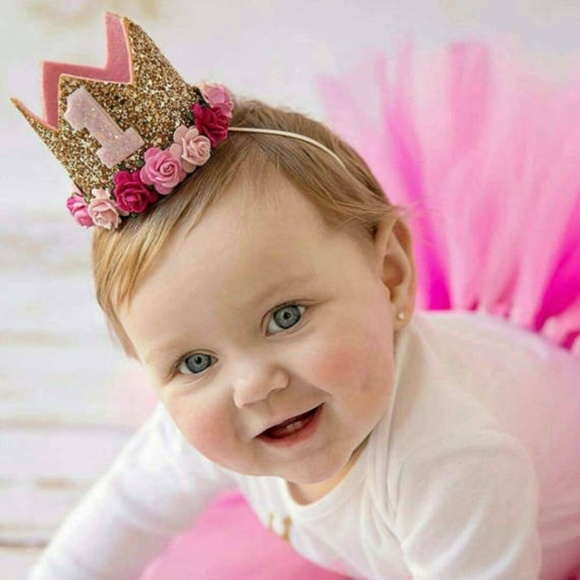 baby girl first birthday headband